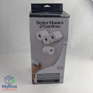 Toilet Paper Holder Better Homes Gardens Wall Mount Shelf Storage Bathroom